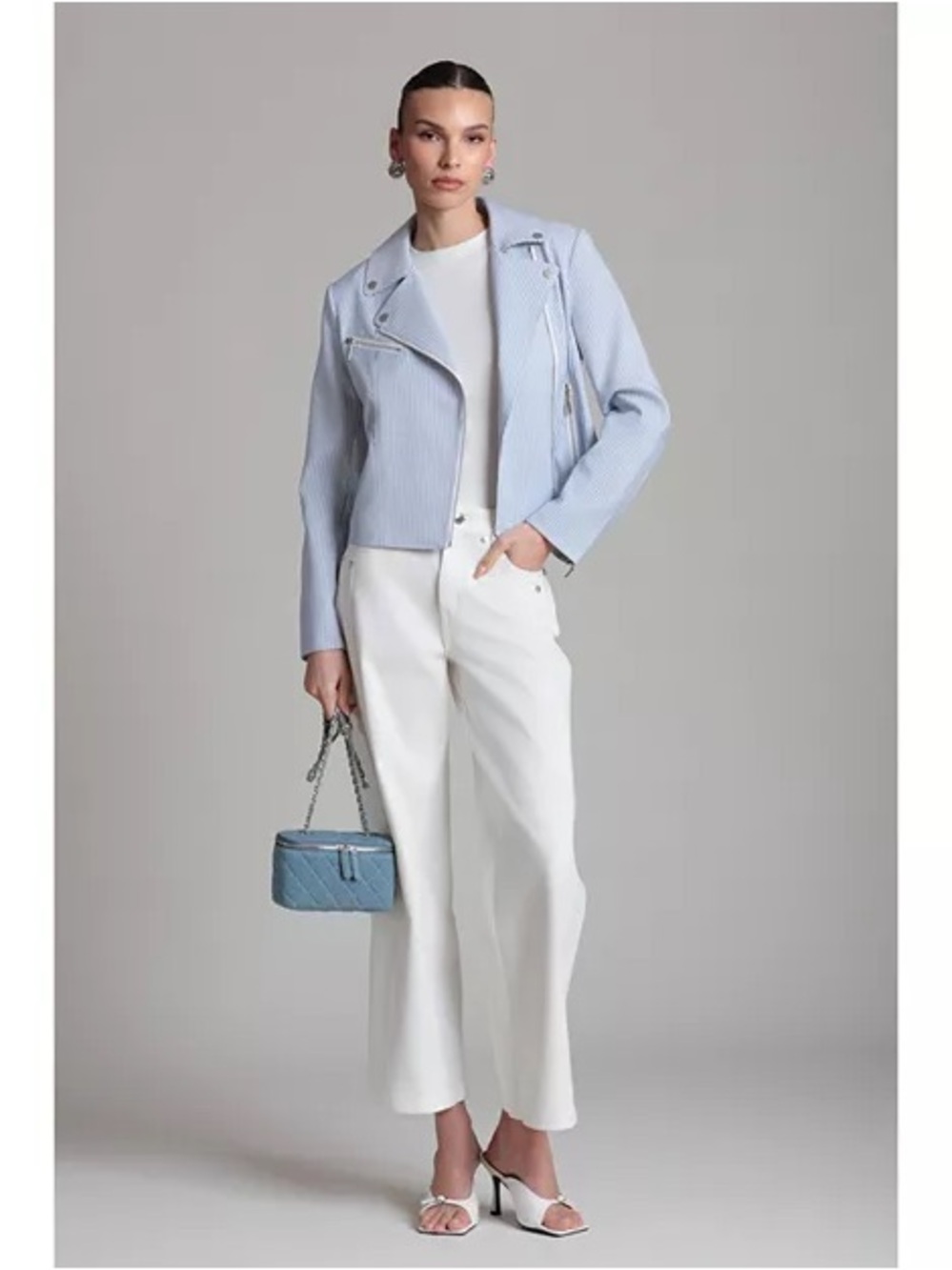 bagatelle Light Blue Moto Jacket